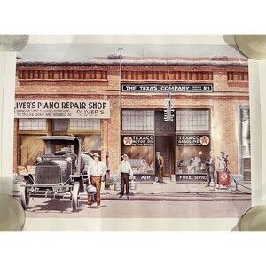 Original Texaco's 1st service station, Houston Texas 1917 A. W. (Tony) Shaw 1986